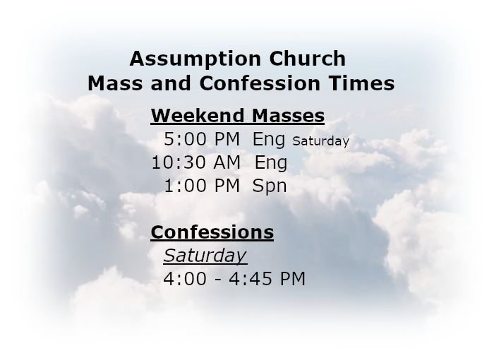 Assumption Mass Times